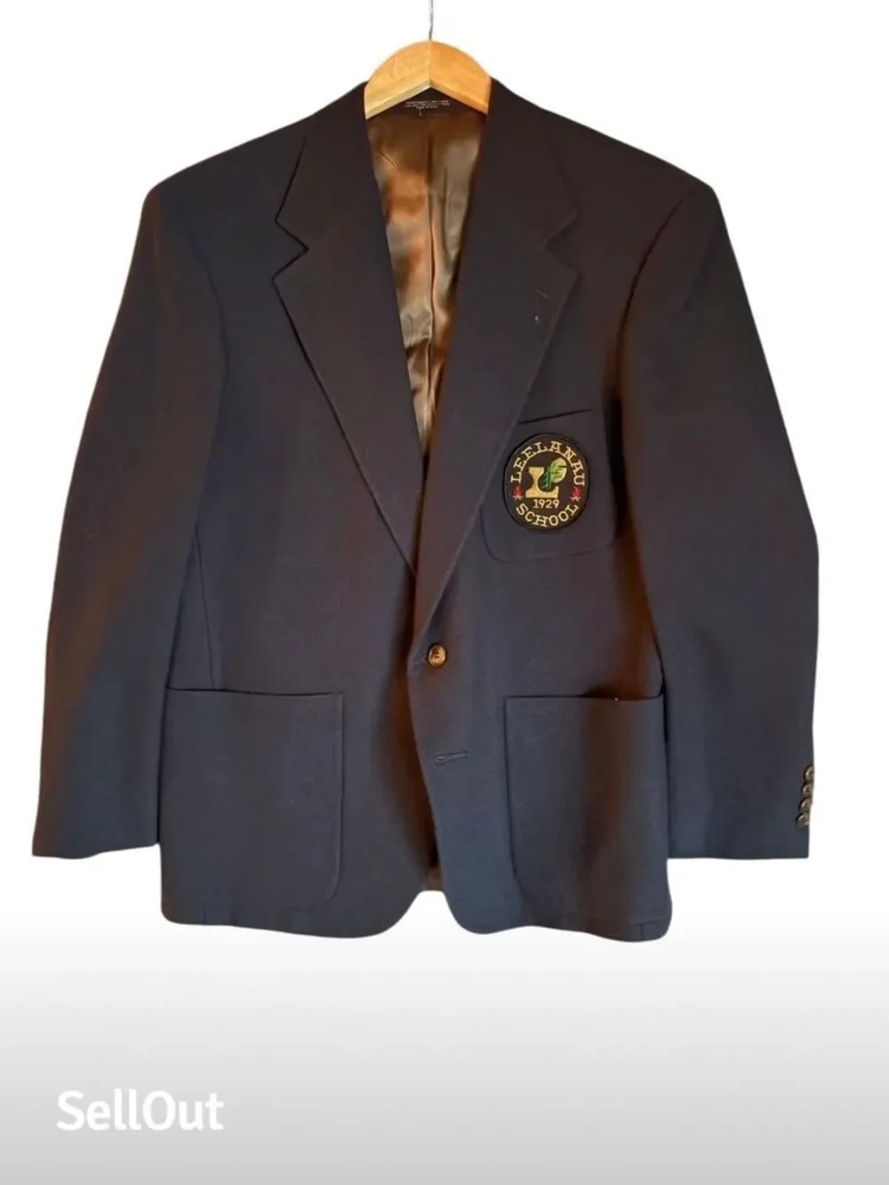 Vintage Evan-Picone Men's Beige Wool Blazer One Size Button Closure